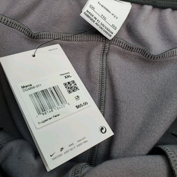 Nike Therma-FIT Sweatpants Mens Sz XXL Fitness Training Open Hem Gray DQ4856-071 - Picture 6 of 15